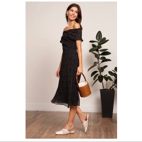 LUCY PARIS Polka Dot Off Shoulder Dorothy Dress - Picture 11 of 16